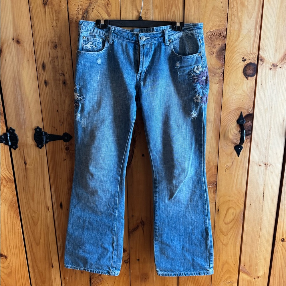 ROOTS Embroidered Bootleg Jeans